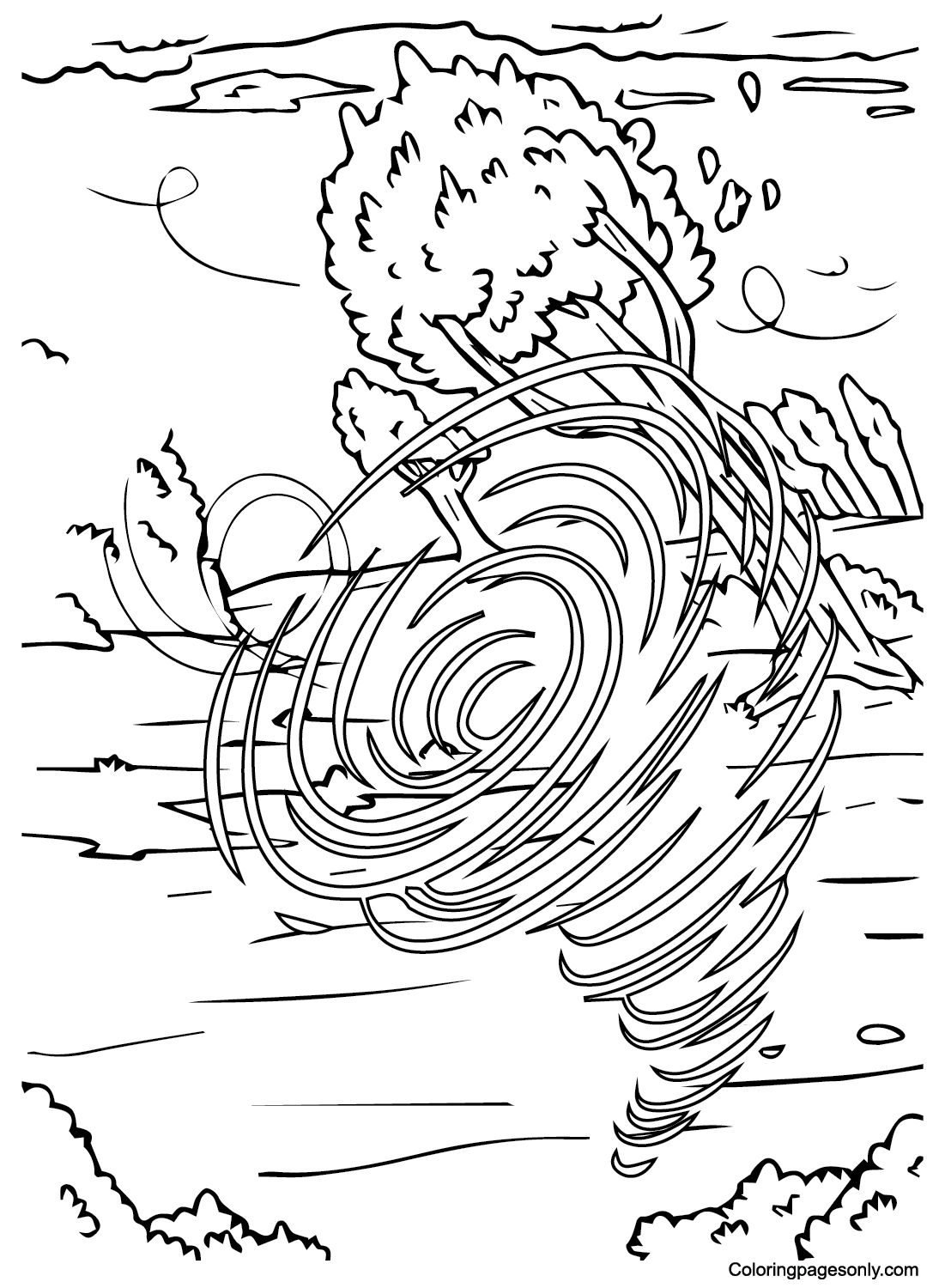Tornado coloring pages printable for free download