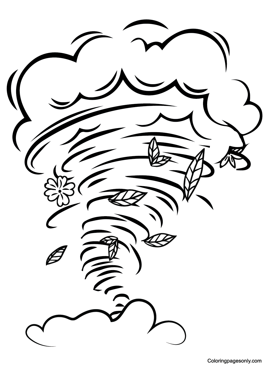 Tornado coloring pages printable for free download