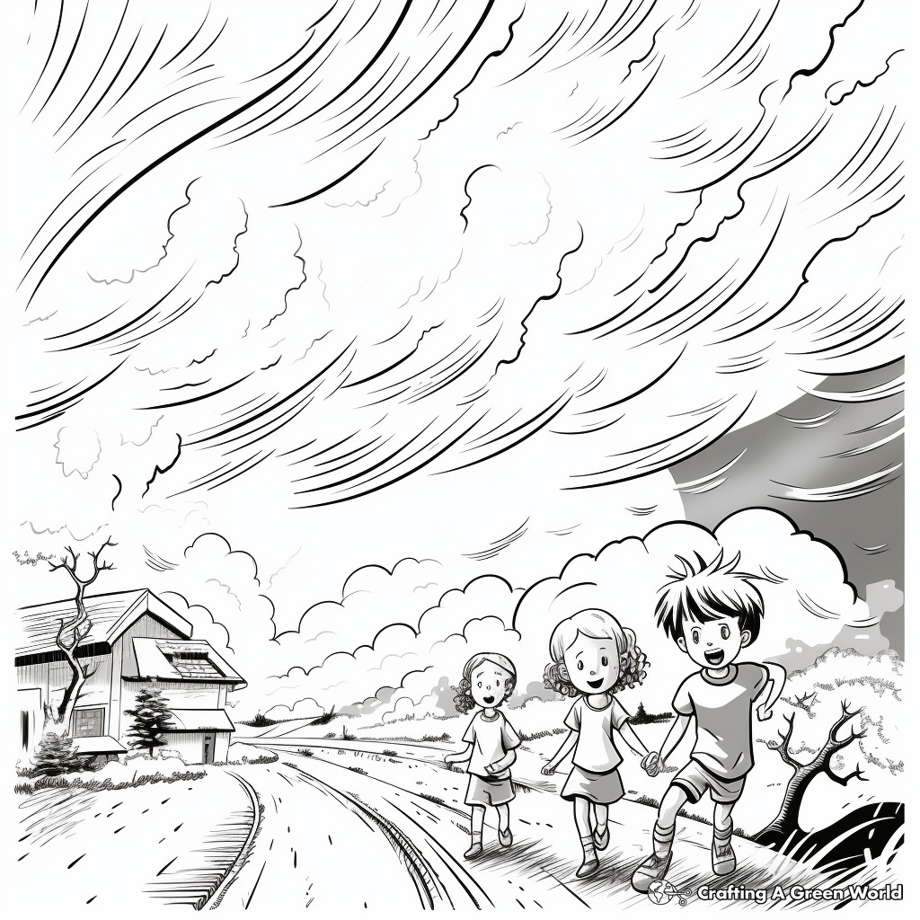 Tornado coloring pages