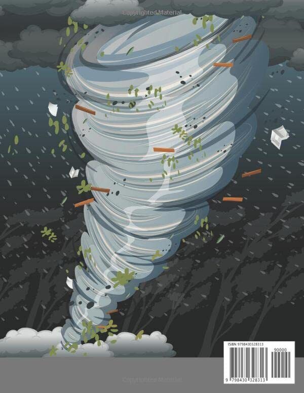 Tornado coloring book for kids and adults with fun and easy and relaxing ages