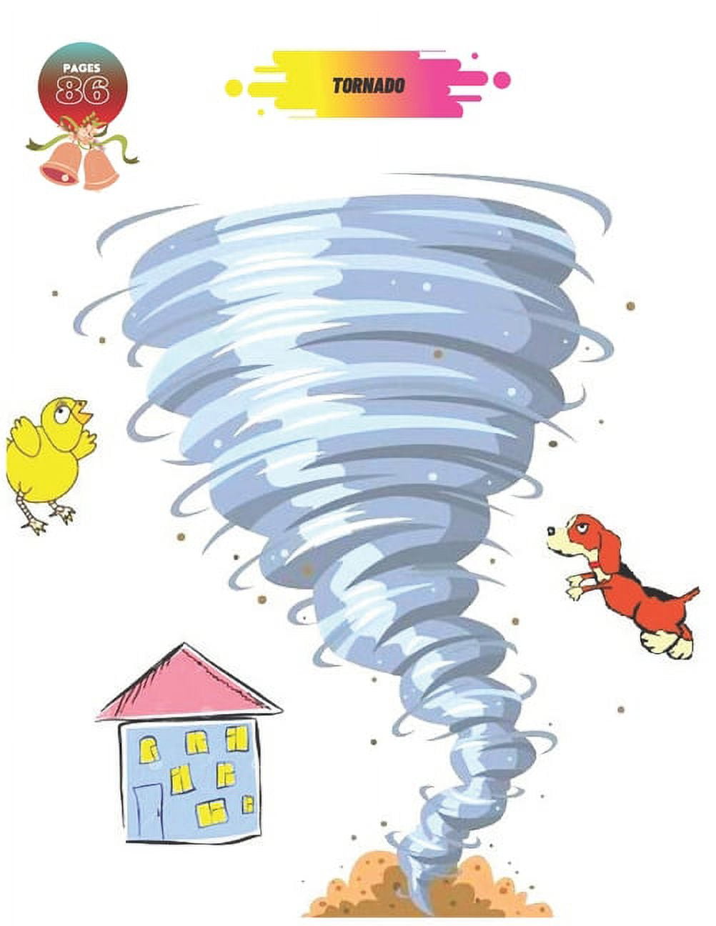 Tornado coloring book for kids with fun easy and relaxing paperback