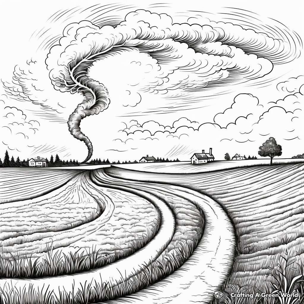 Tornado coloring pages