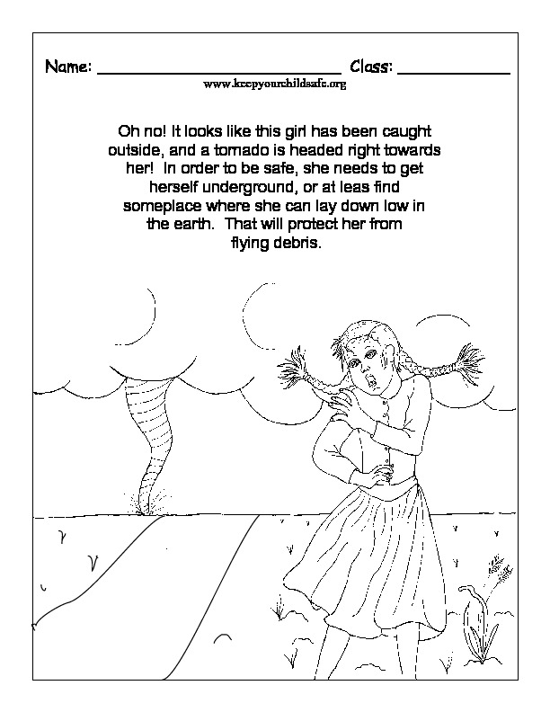 Seeking shelter in a tornado worksheet