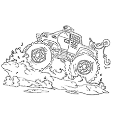 Wonderful monster truck coloring pages for toddlers