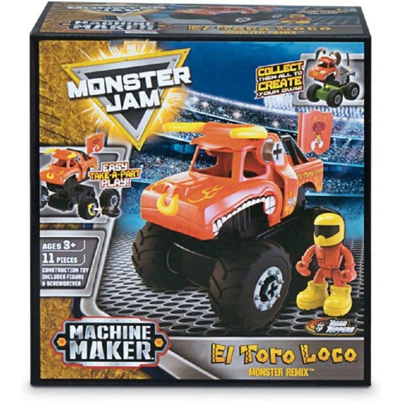 Buy monster jam machine maker remix el toro loco truck for toy build make race car
