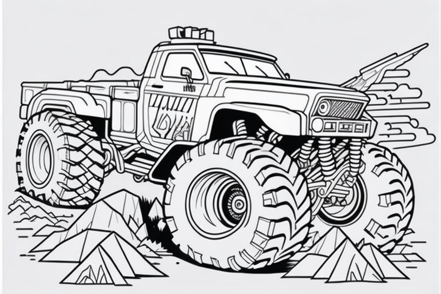 El toro loco monster truck coloring page printable free