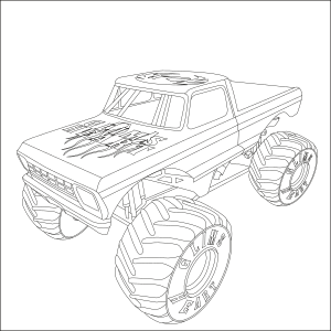 Monster truck coloring pages