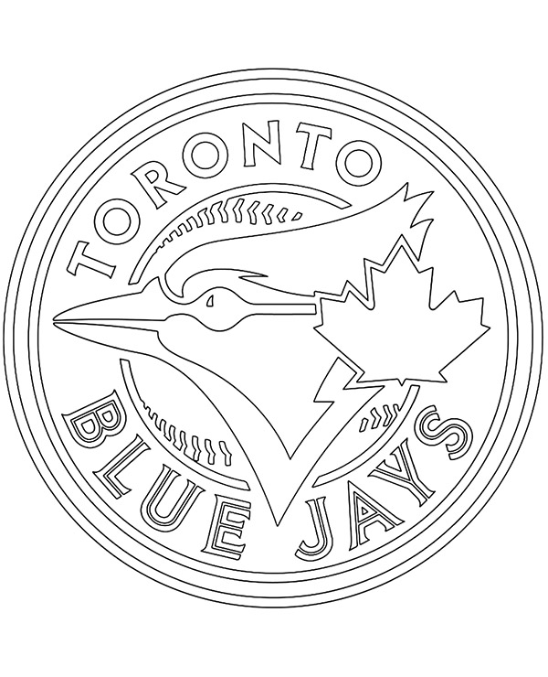 Toronto blue jays logo coloring page