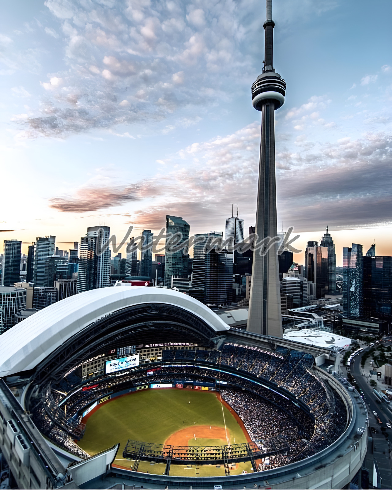 Toronto blue jays rogers center â skydome color aerial view x photo picture
