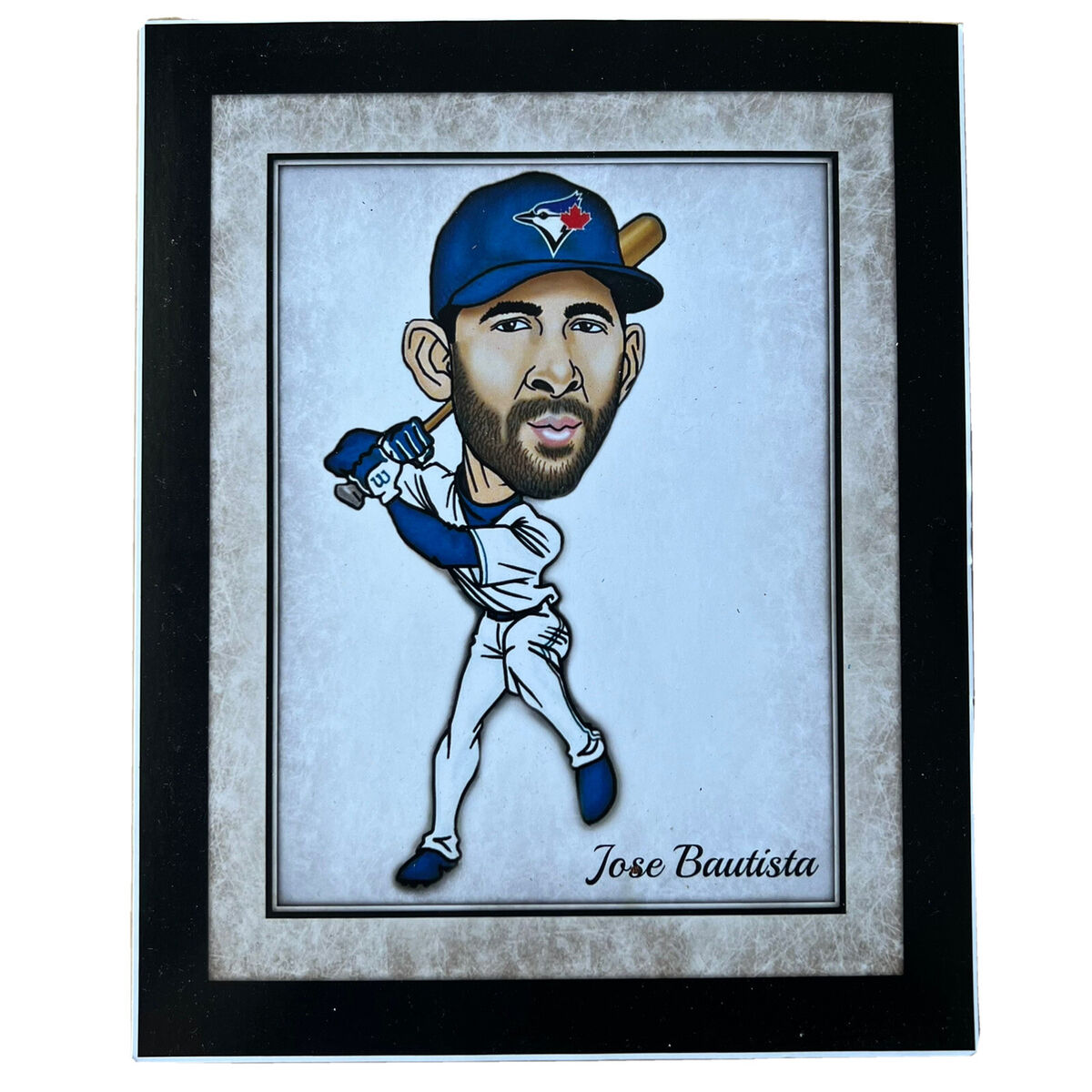 Jose bautista toronto blue jays color print drawing âxâ read desc