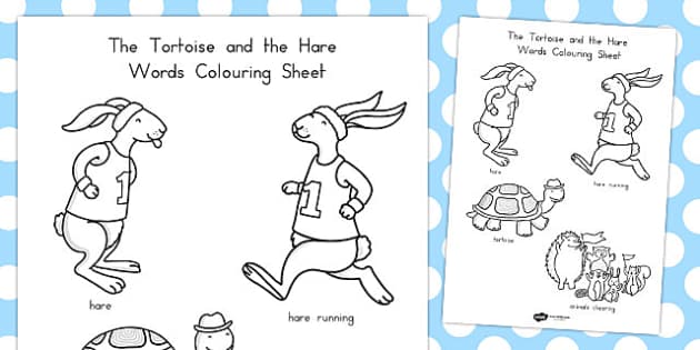 The tortoise and the hare words louring sheet