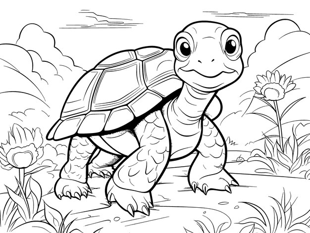Page turtle coloring pages images