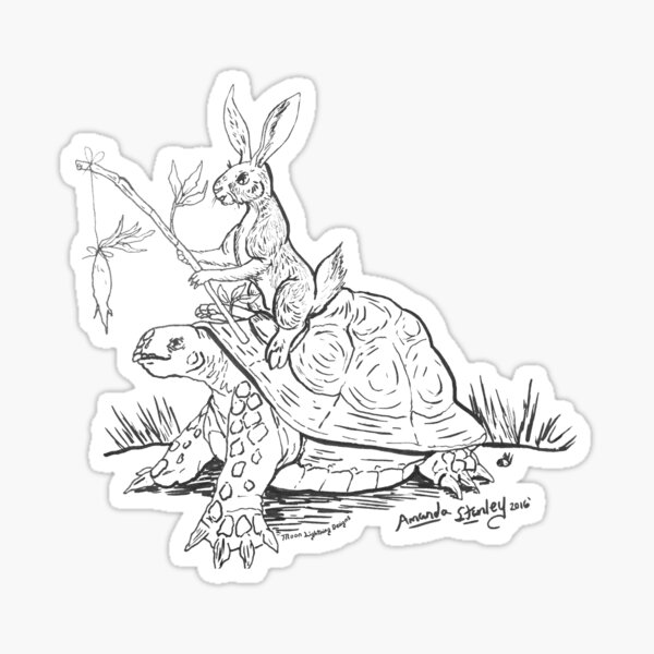 The tortise and the hare sticker for sale by amanda stanley