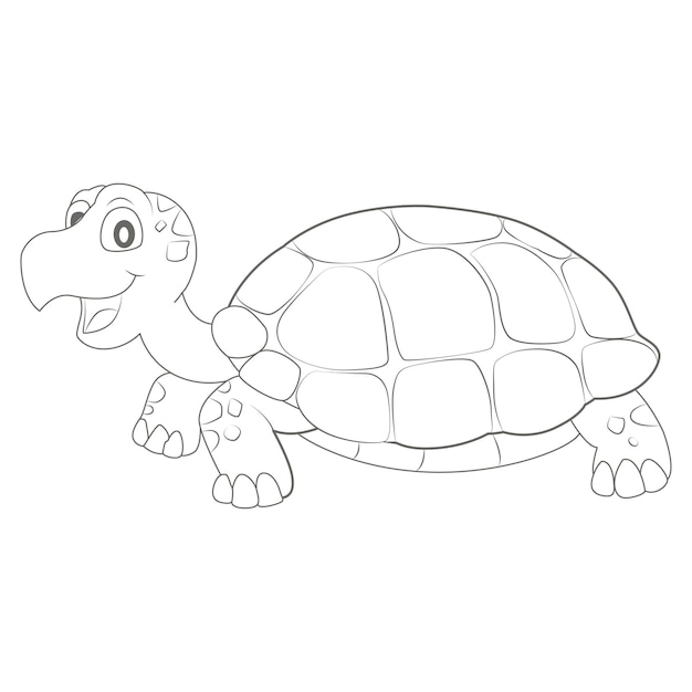 Premium vector tortoise coloring book pages coloring book pages kids coloring book pages