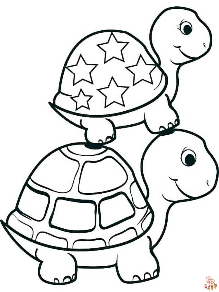 Tortoise coloring pages