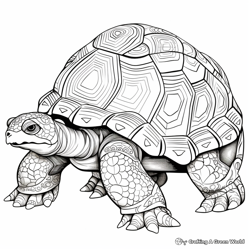 Tortoise coloring pages