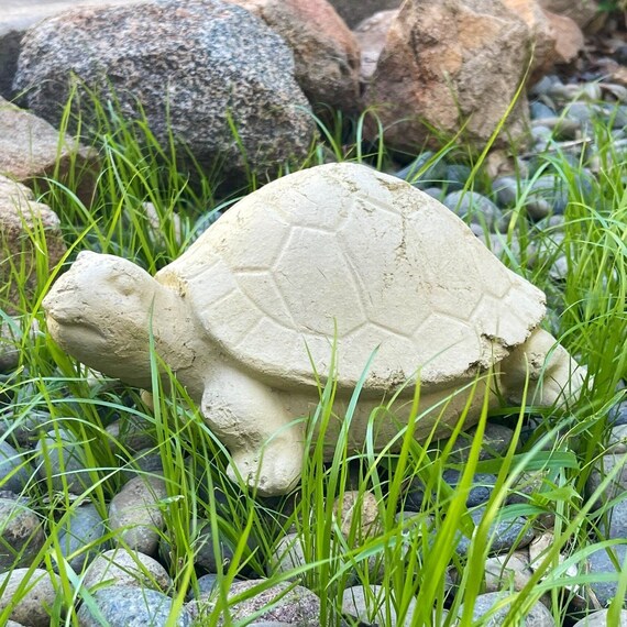 Tortuga del desierto vintage opciones de color piedra sãlida y duradera con textura rãºstica diseão de hogar sellado para exteriores hecho a mano en eeuu