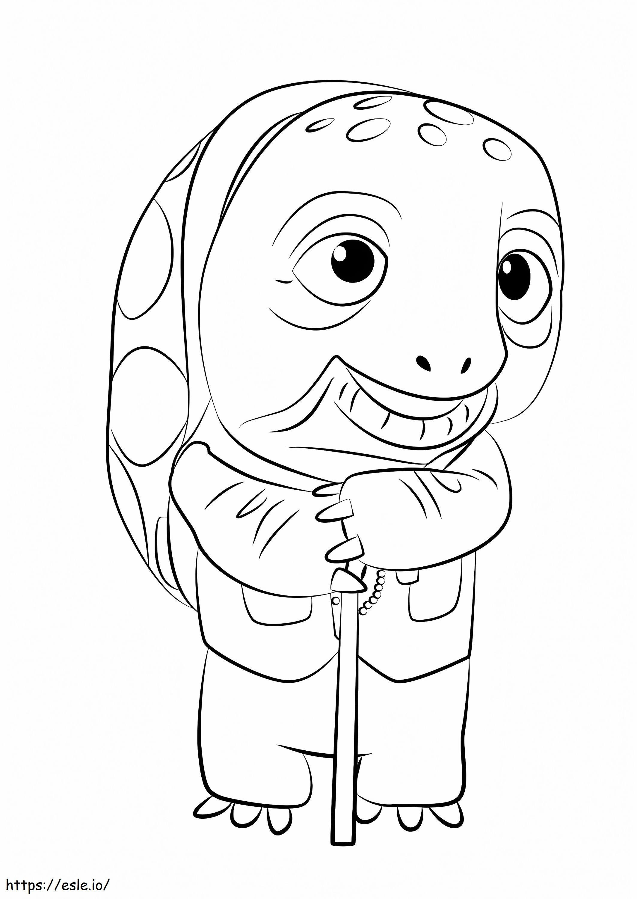 T tortuga de colorat