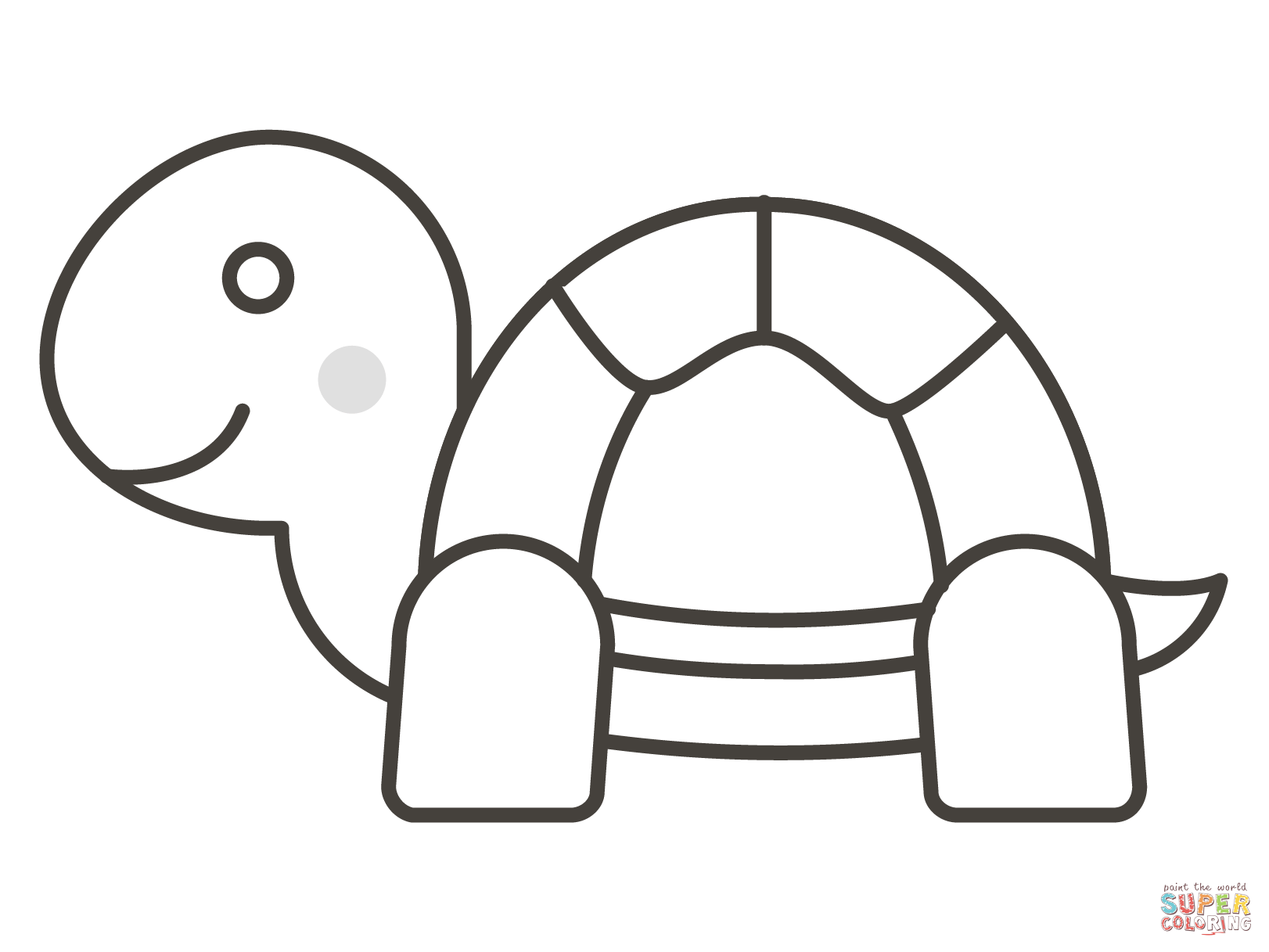 Turtle coloring page free printable coloring pages