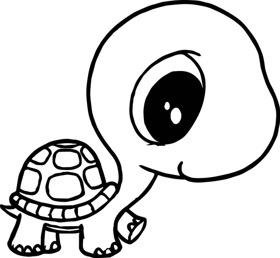 Libro para colorear para tortuga bebã de aãos imprimible y en lãnea