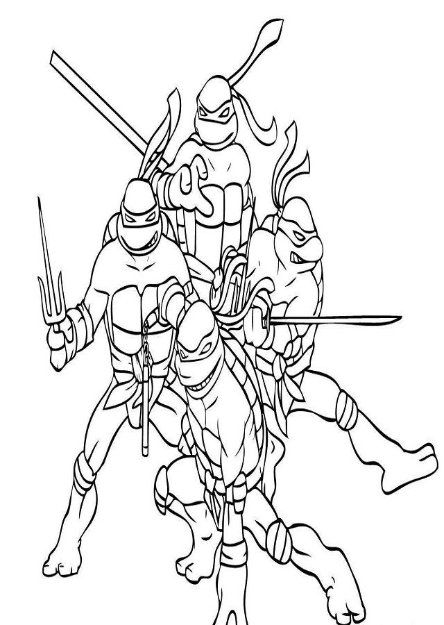 Ð tortugas ninja para colorear