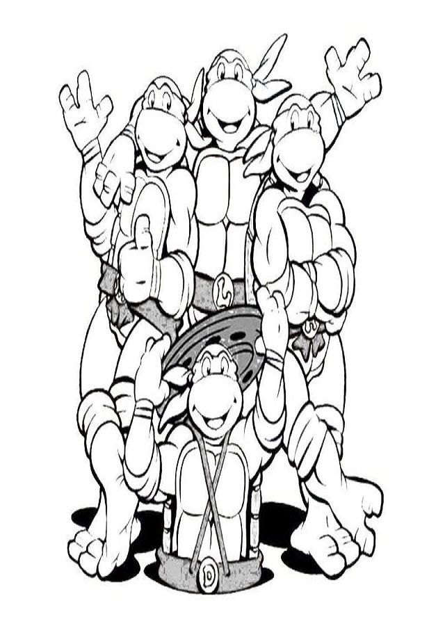 Ð tortugas ninja para colorear