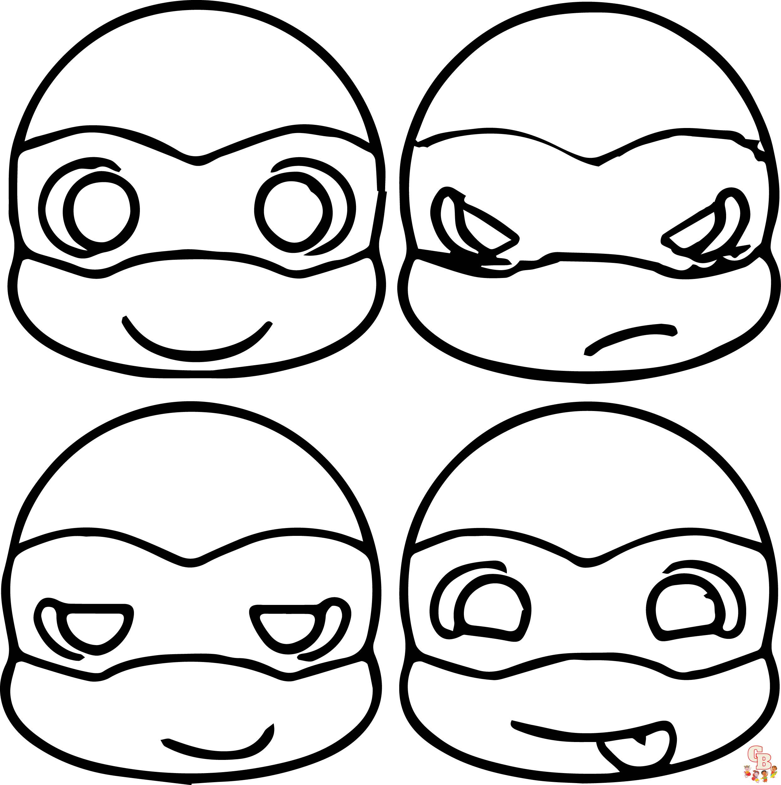 Las mejores dibujos para colorear de las tortugas ninja para niãos