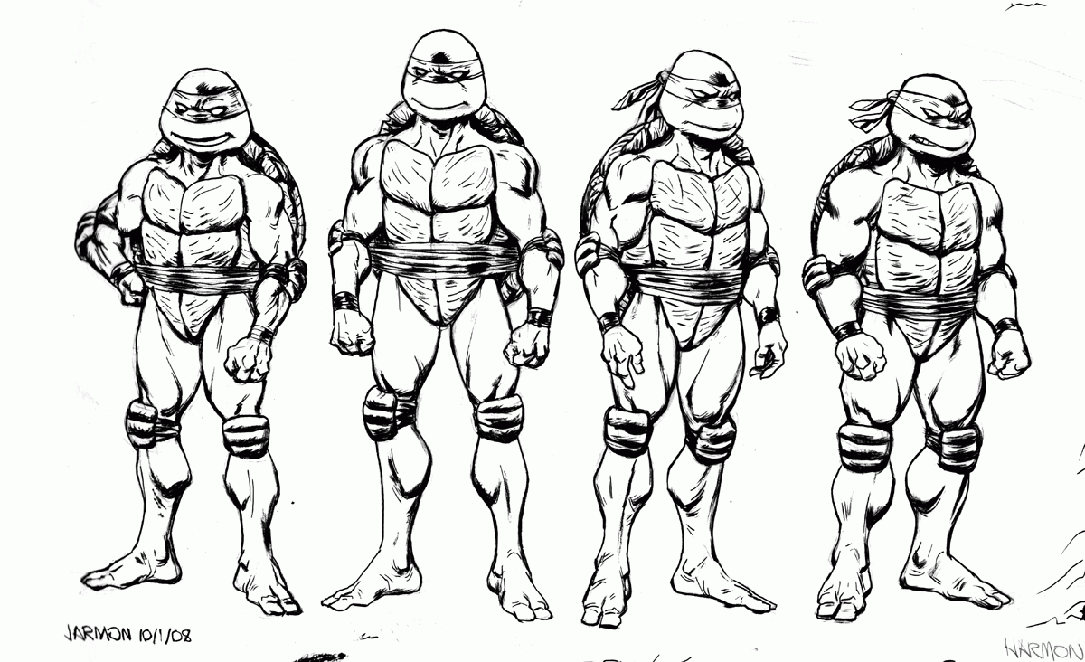 Tortugas ninja para colorear