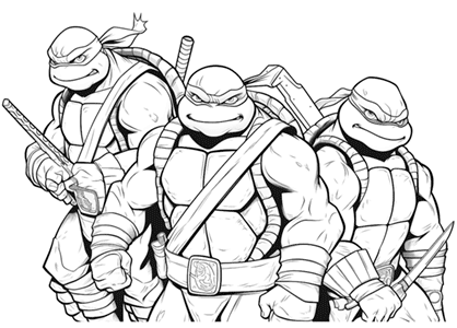 Ninja turtles coloring pages