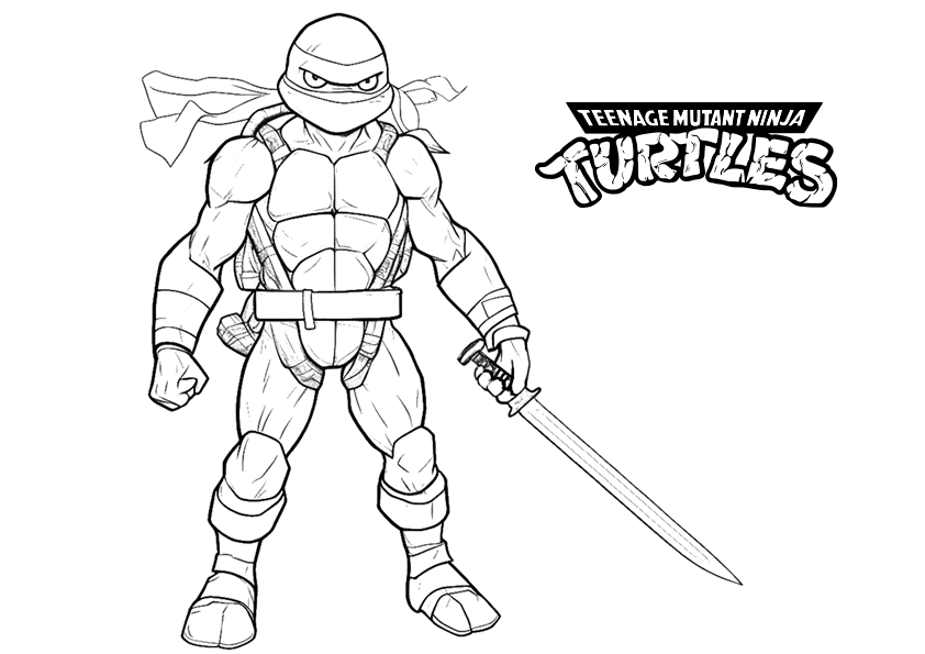 Michelangelo from teenage mutant ninja turtles coloring page