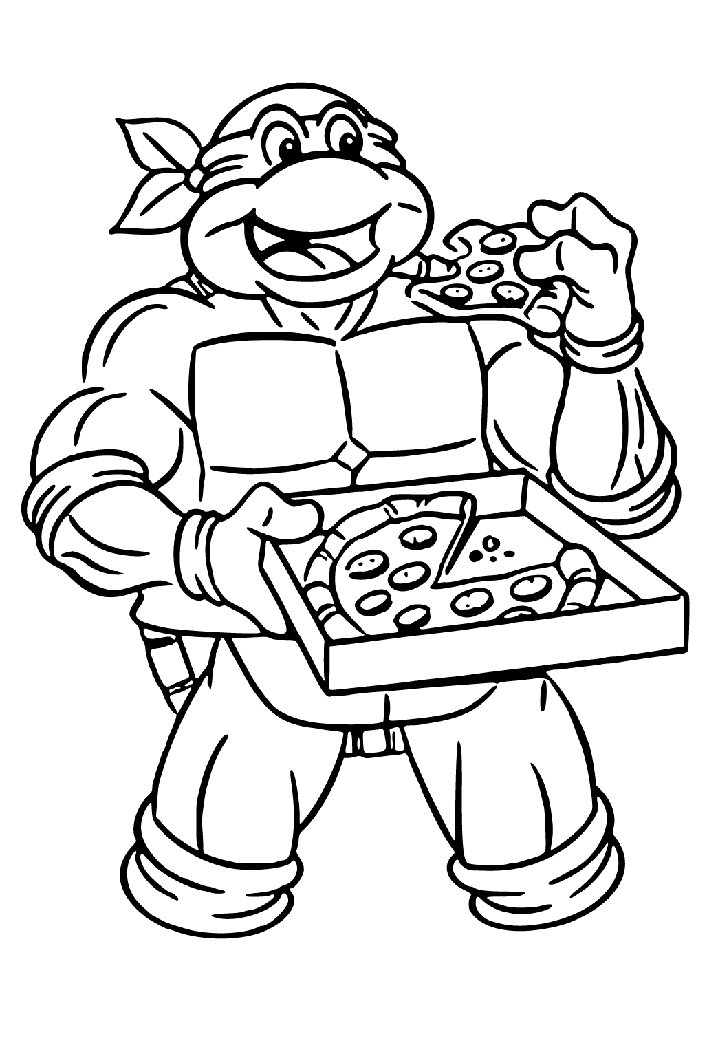 Free printable ninja turtles food coloring page sheet and picture for adults and kids girls and boys
