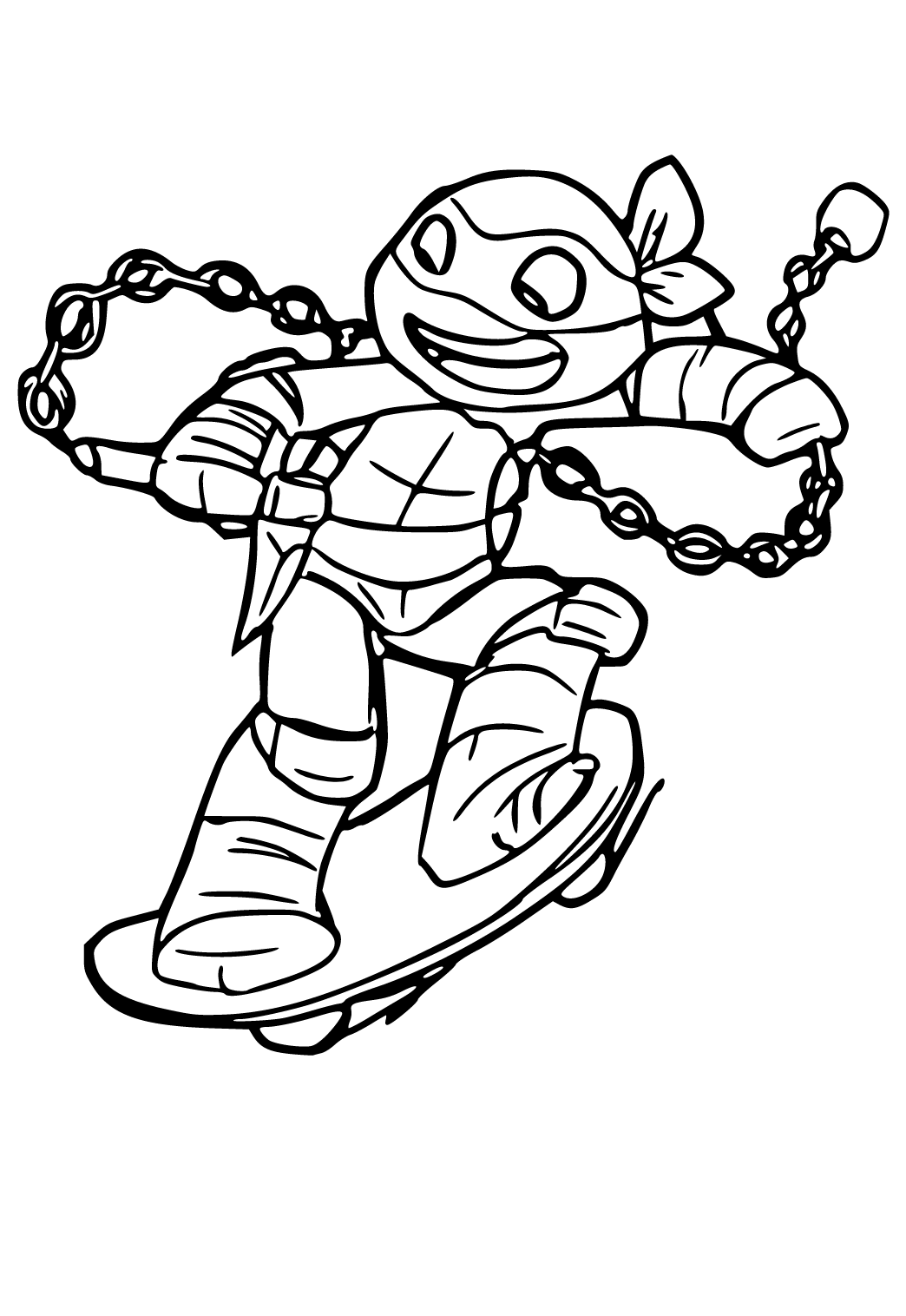 Free printable ninja turtles skate coloring page sheet and picture for adults and kids girls and boys