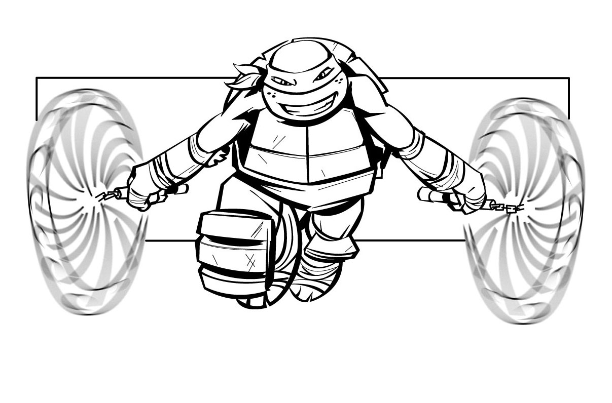 Ninja turtles image to print and color