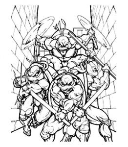 Ninja turtles coloring pages for kids