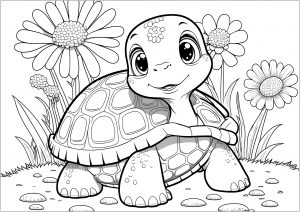 Turtle coloring pages to print