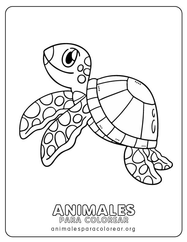 Tortugas para colorear descargar e imprimir gratis