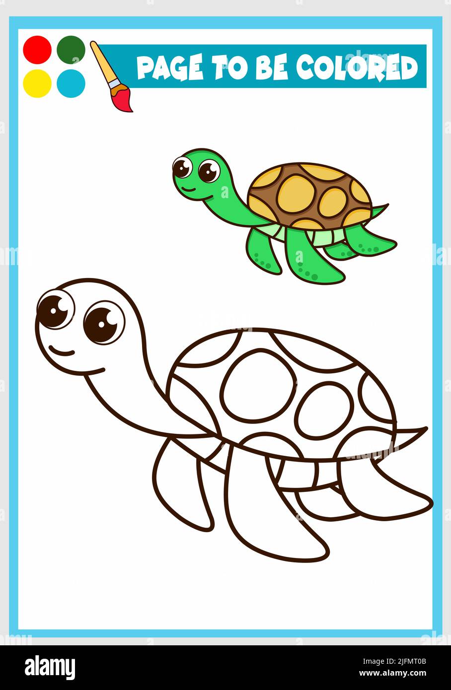 Turtle coloring sheet hi