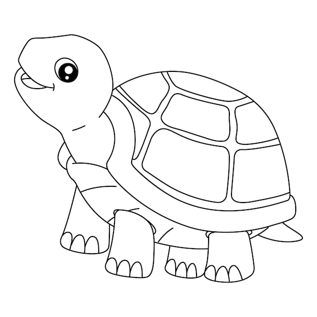 Premium vector turtle coloring page isolated for kids