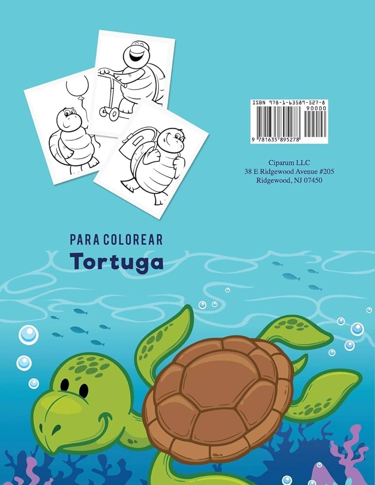 Tortuga para colorear kids coloring pages for books