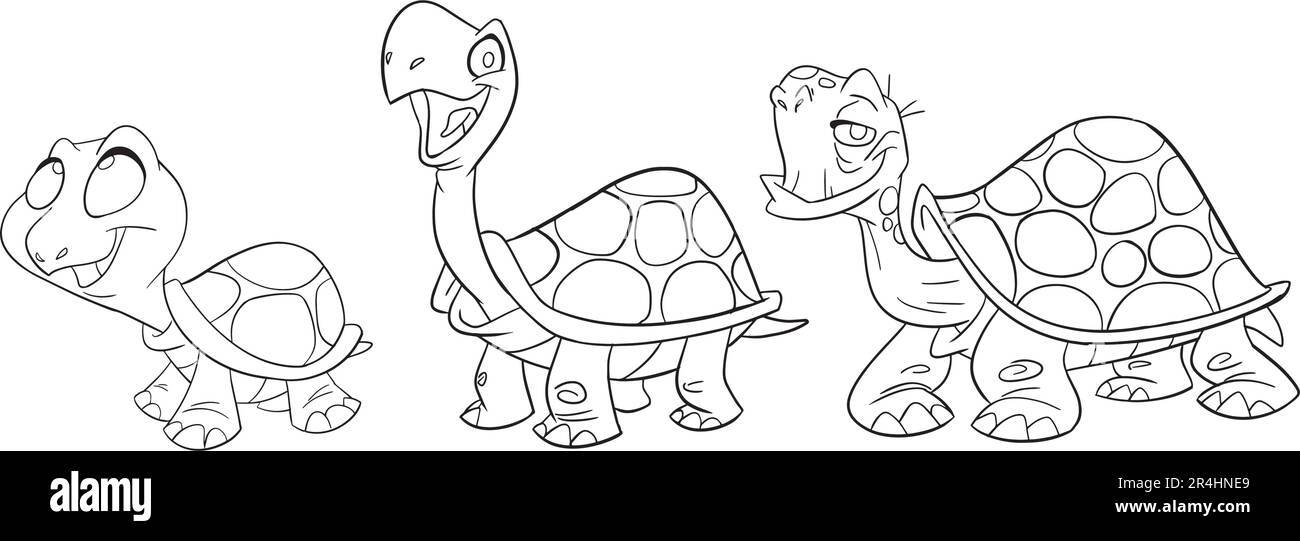 Sea creatures vector illustration black and white stock photos images