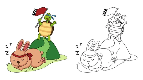 Illustration of educational coloring book