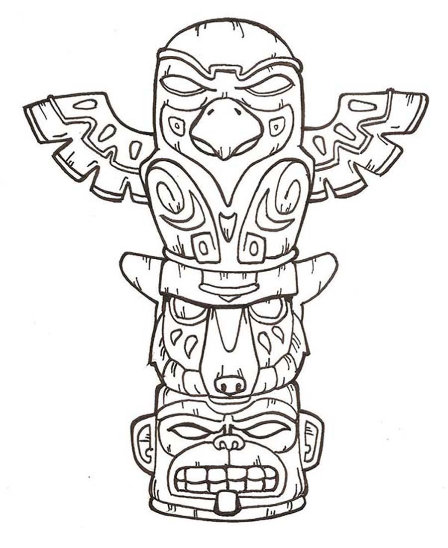 Free coloring pages of totem poles download free coloring pages of totem poles png images free cliparts on clipart library