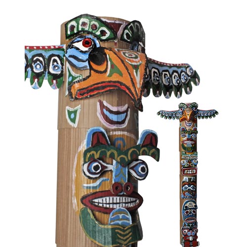 Make a totem pole sculpture