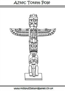 Aztec totem pole