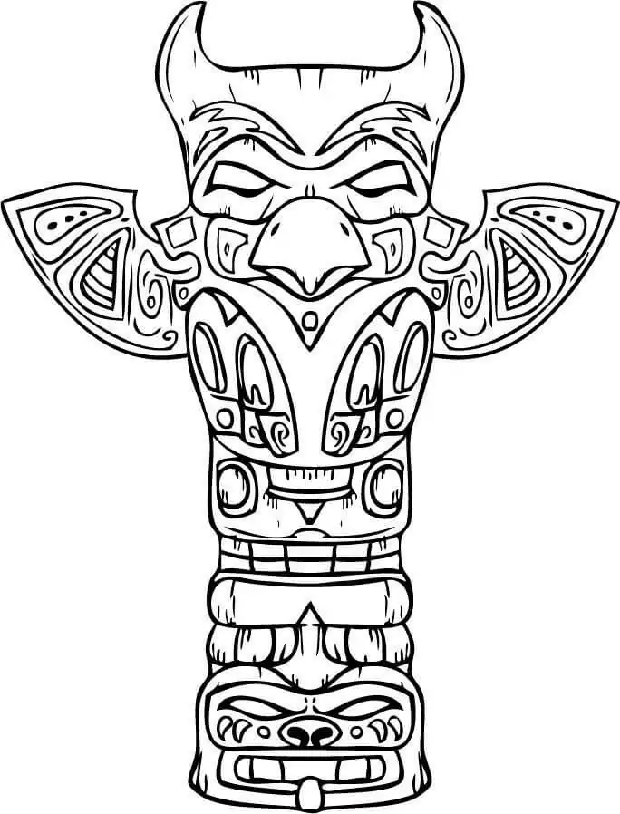 Totem pole malvorlagen