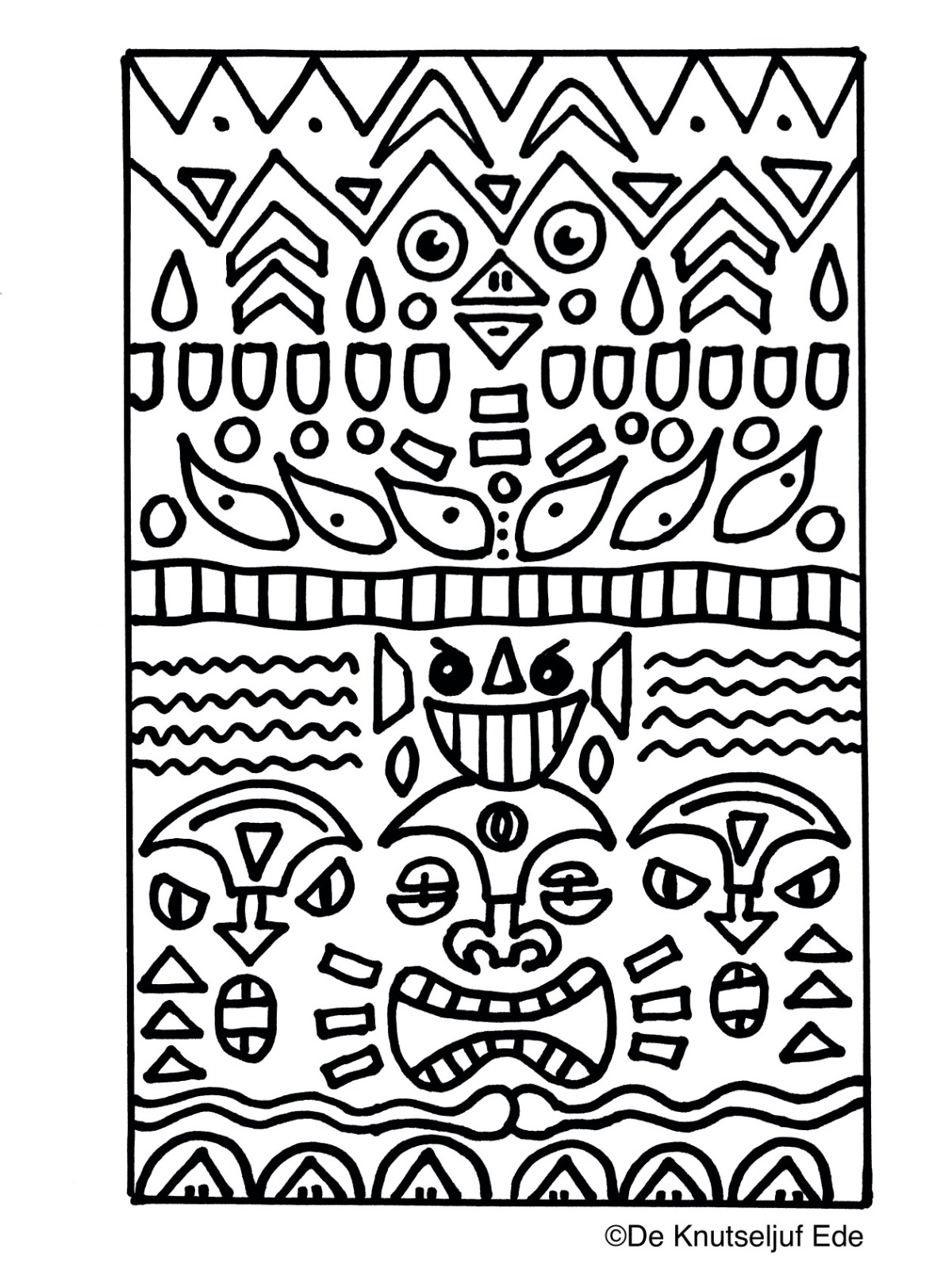 Indians totem pole crafting