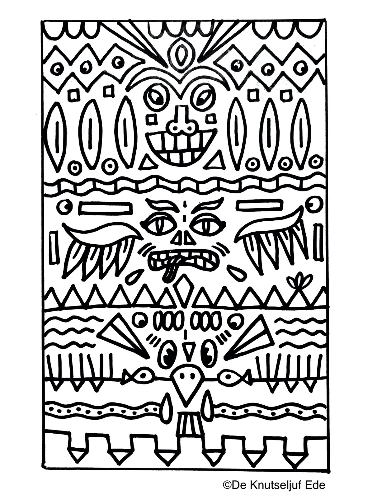 Indians totem pole crafting