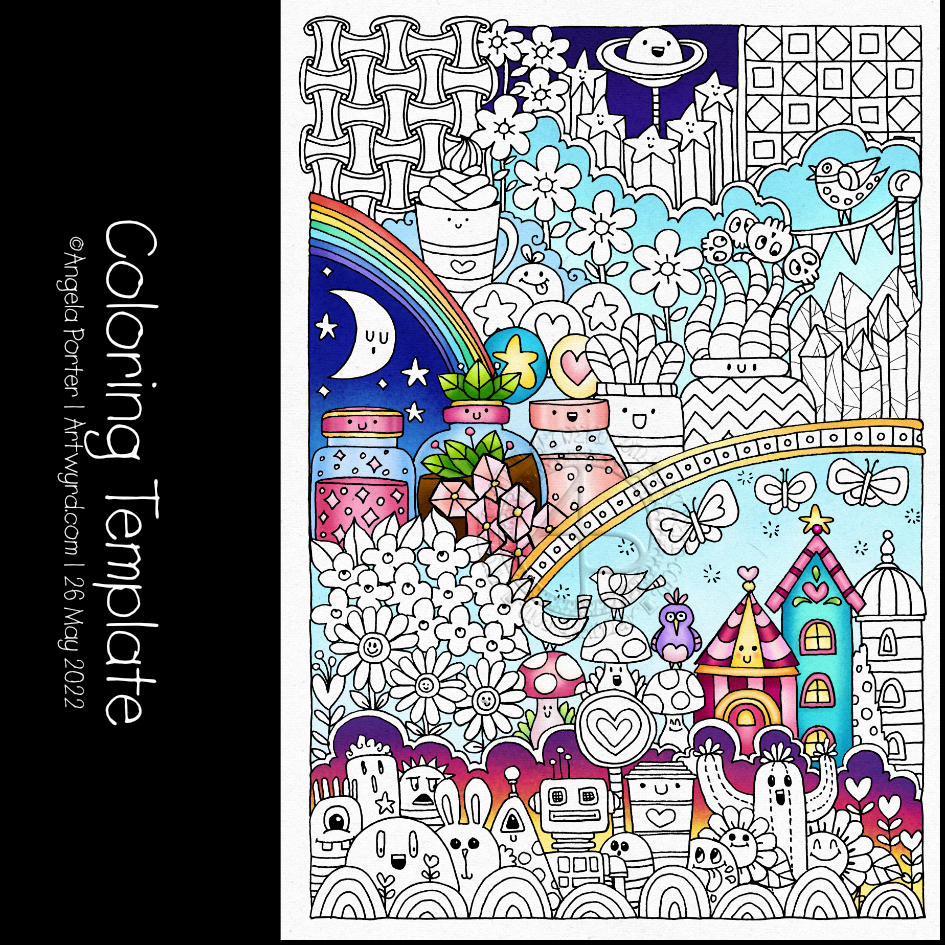 Coloring book illustrator â page â angela porter