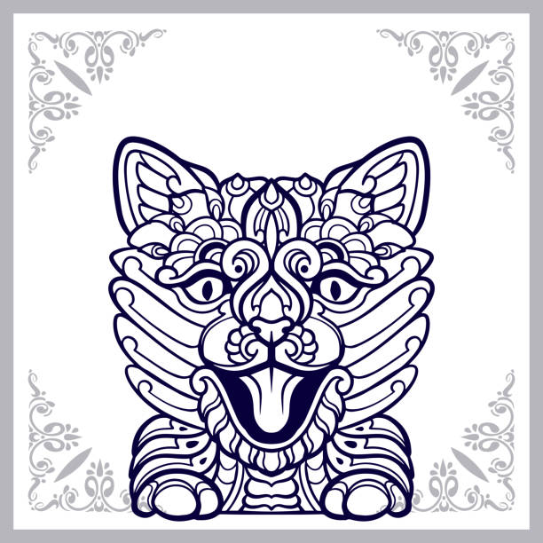 Totem pole animal templates stock illustrations royalty
