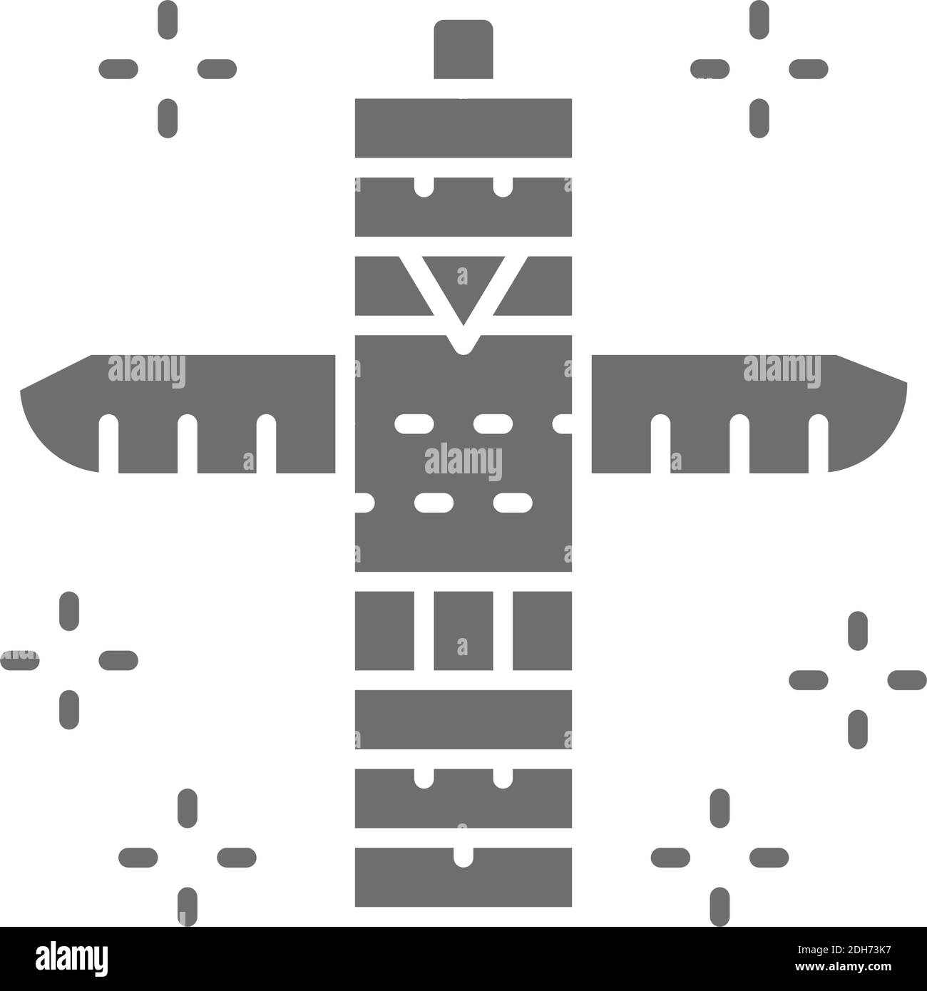 Totem pole cut out stock images pictures